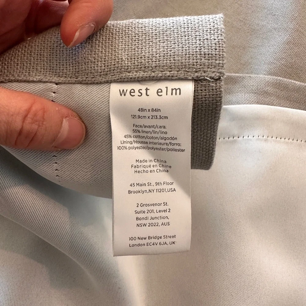 West Elm blackout curtains